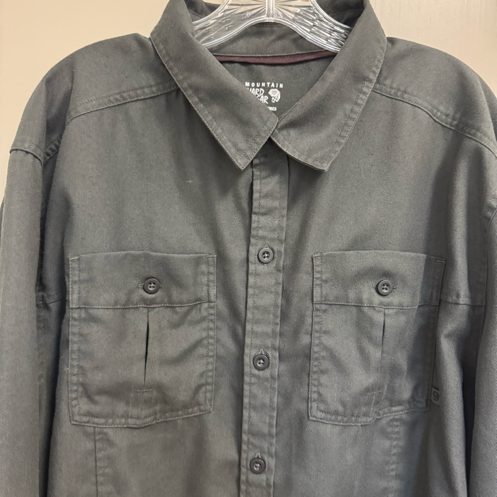 Mountain Hardware Dark Gray Button Down Casual‎ S… - image 3
